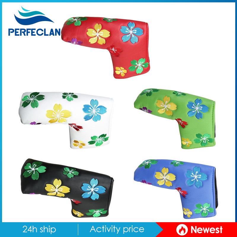 Bọc Đầu Gậy Đánh Golf Bằng Da PU In Hoa Màu Trắng