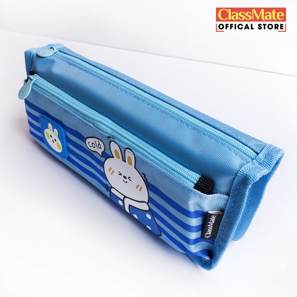 Túi Bút 2 Ngăn CLASSMATE Bunny 22cm, Thiết Kế Hình Thỏ Ngộ Nghĩnh, Chất Liệu Vải Dù An Toàn CL-22205