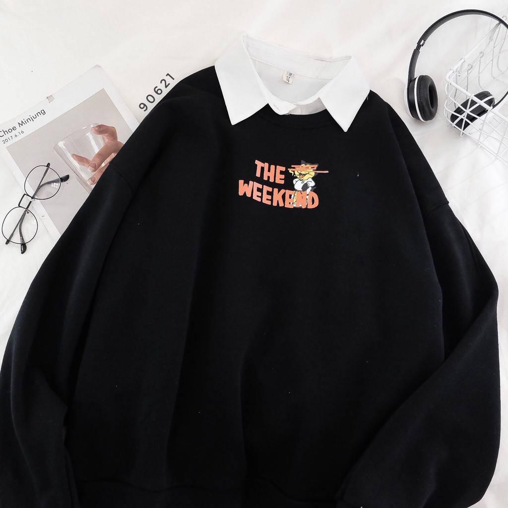 Áo Nỉ Sweater Nữ Form Rộng Vải Nỉ Bông Dày Dặn phong cách Ulzzang CAMASTORE SW20 | BigBuy360 - bigbuy360.vn