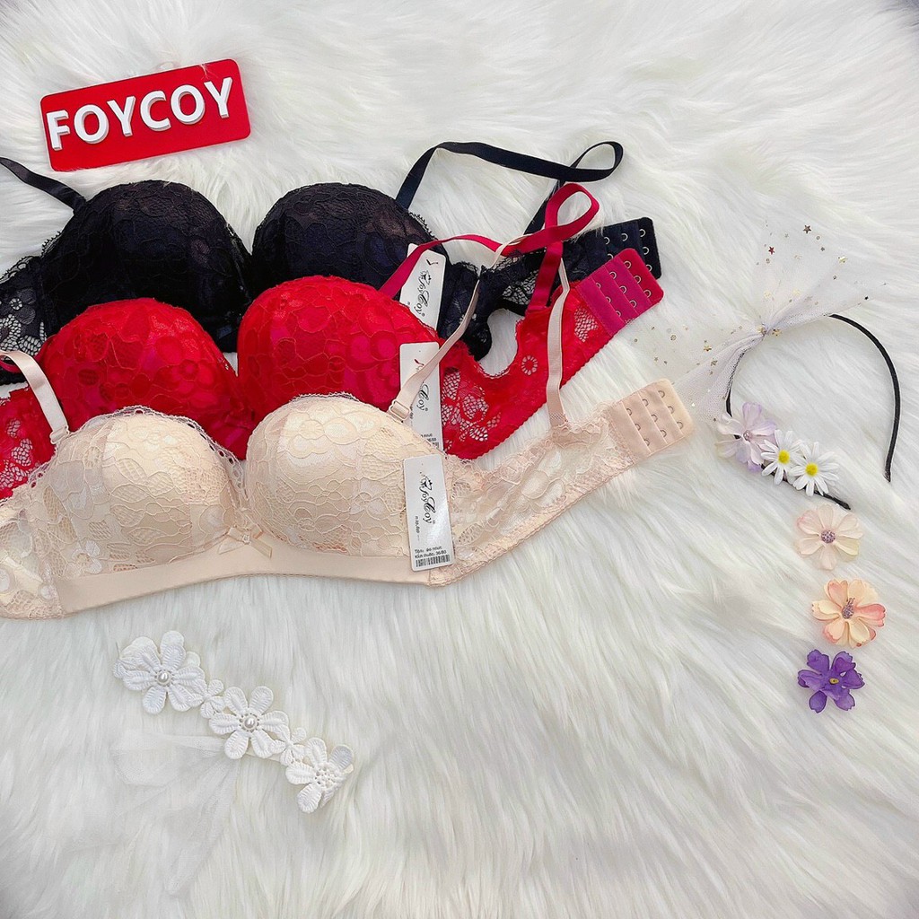 Sale Off 60 % : Áo ngực cúp ngang su phối ren cao cấp nâng ngực 1- 2 cm