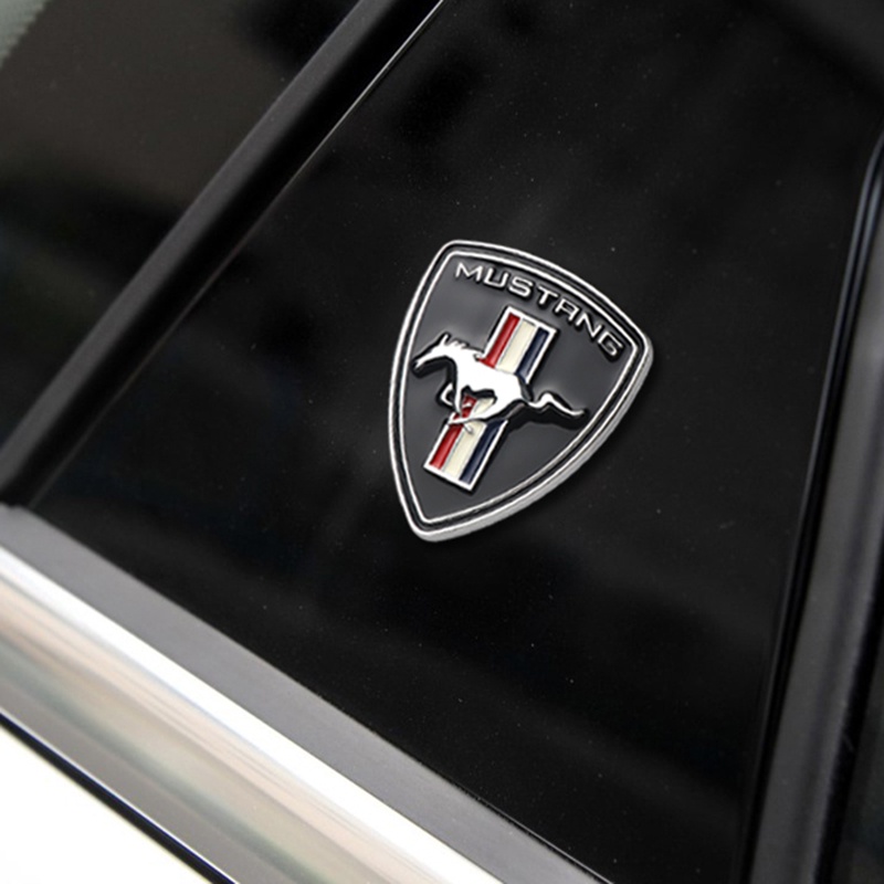 Miếng Dán Logo 3D Bằng Kim Loại Chrome Trang Trí Xe Hơi Ford Mustang Shelby GT fender