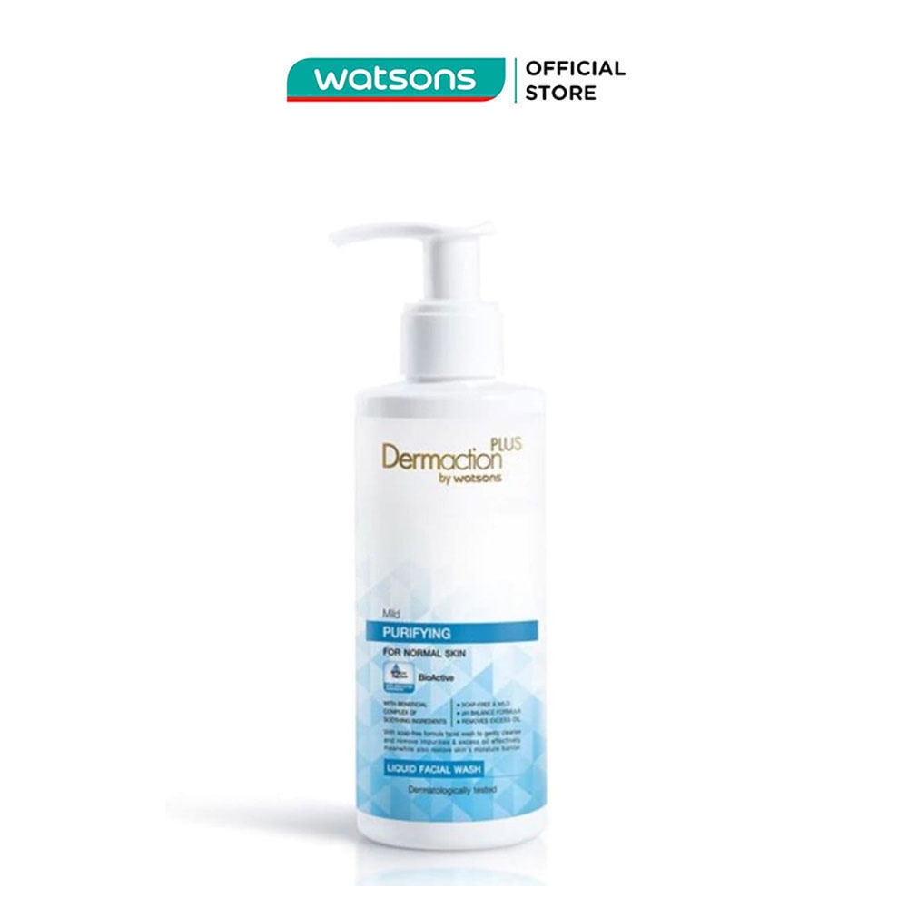 Sữa Rửa Mặt Dermaction Plus by Watsons Mind Purifying Liquid Thanh Lọc Da 150ml