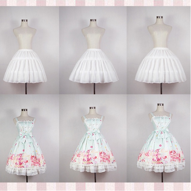 018 Tùng phồng lót váy Lolita