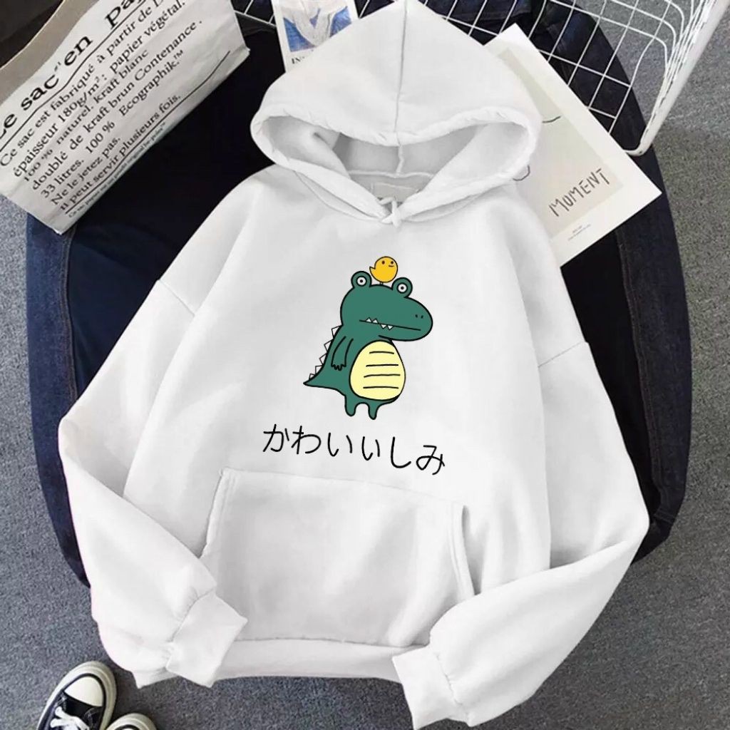ÁO KHOÁC NỈ UNISEX FORM RỘNG NAM NỮ IN LOGO KHỦNG LONG CỰC ĐẸP ÁO KHOÁC HOODIE LOCAL BRAND | BigBuy360 - bigbuy360.vn