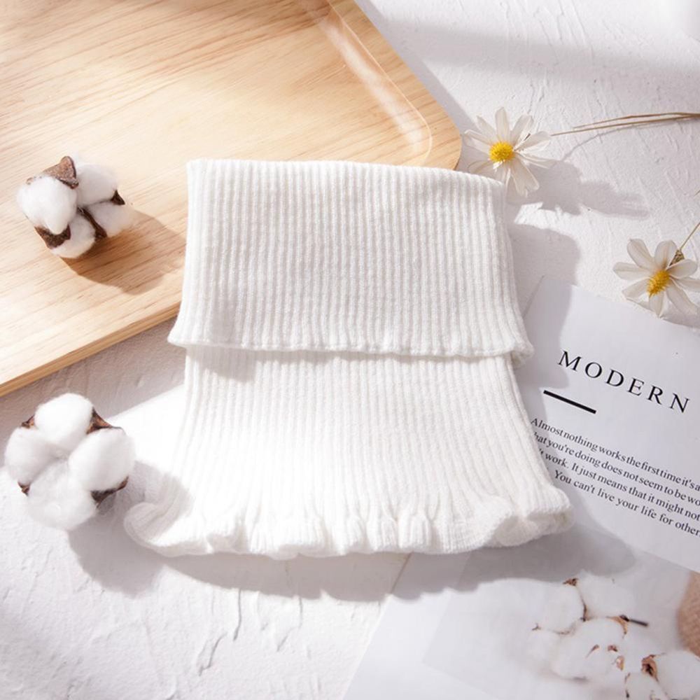 Cổ áo giả bằng len màu sắc đơn giản phong cách retro Hàn Quốc thời trang cho nữ