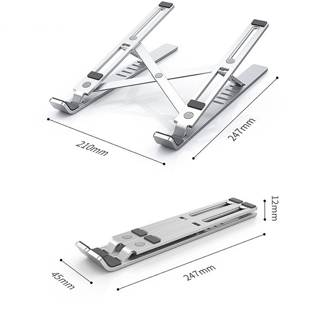 Giá đỡ tản nhiệt laptop, macbook, điện thoai, máy tính bảng kiêm giá đỡ đọc sách Selfiecom ( Giao màu ngẫu nhiên)