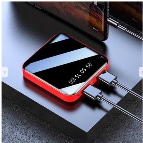 Sạc dự phòng mặt kính 20000mAh có đèn pin và hiển thị % pin