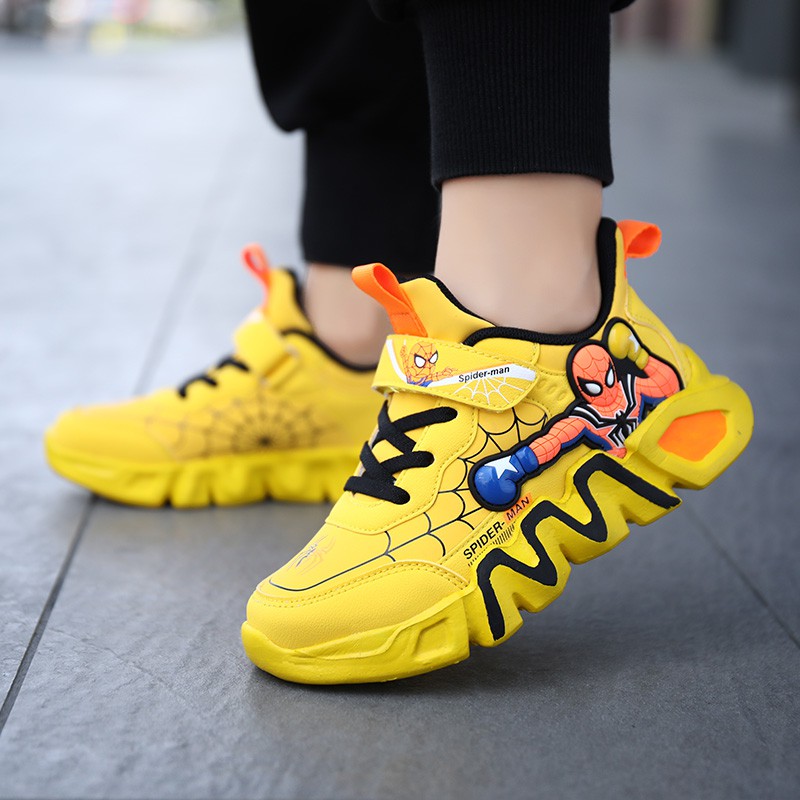 Giày thể thao hình người nhện thời trang cho bé từ 3-15 tuổi size 26-37