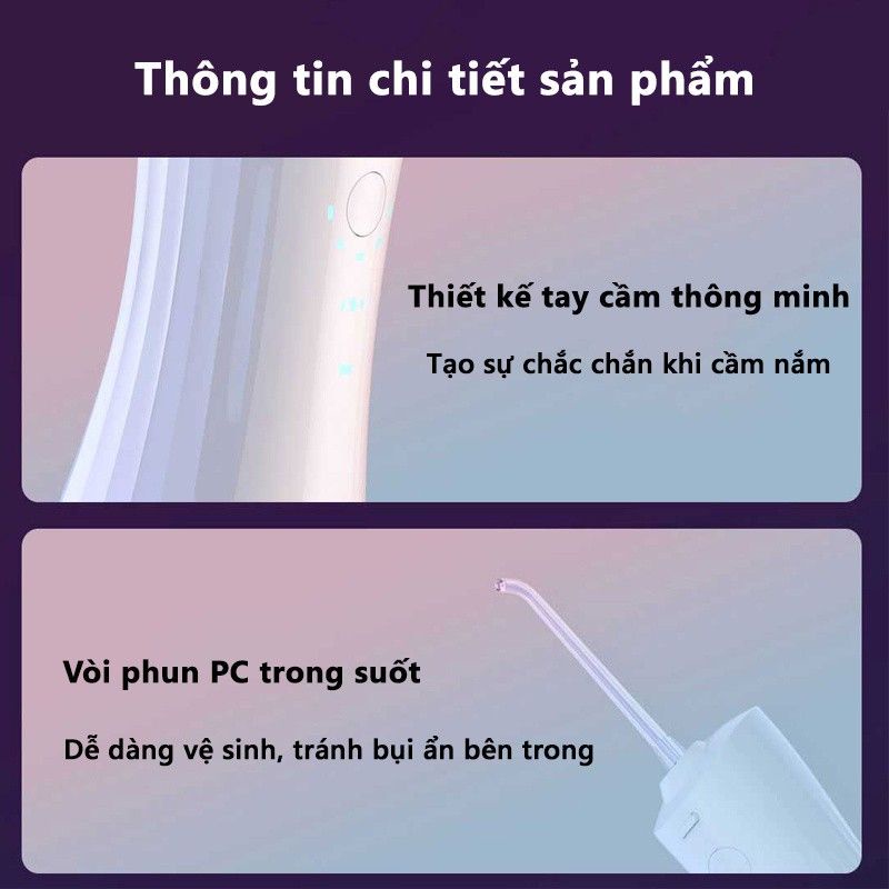 [CHÍNH HÃNG] Máy Tăm Nước Xiaomi Enpuly ML8 pin 30 ngày, chống nước IPX7, bình chứa nước lớn 250ML