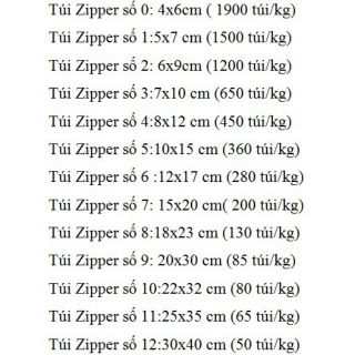 1 Kg Túi Zip Chỉ Đỏ
