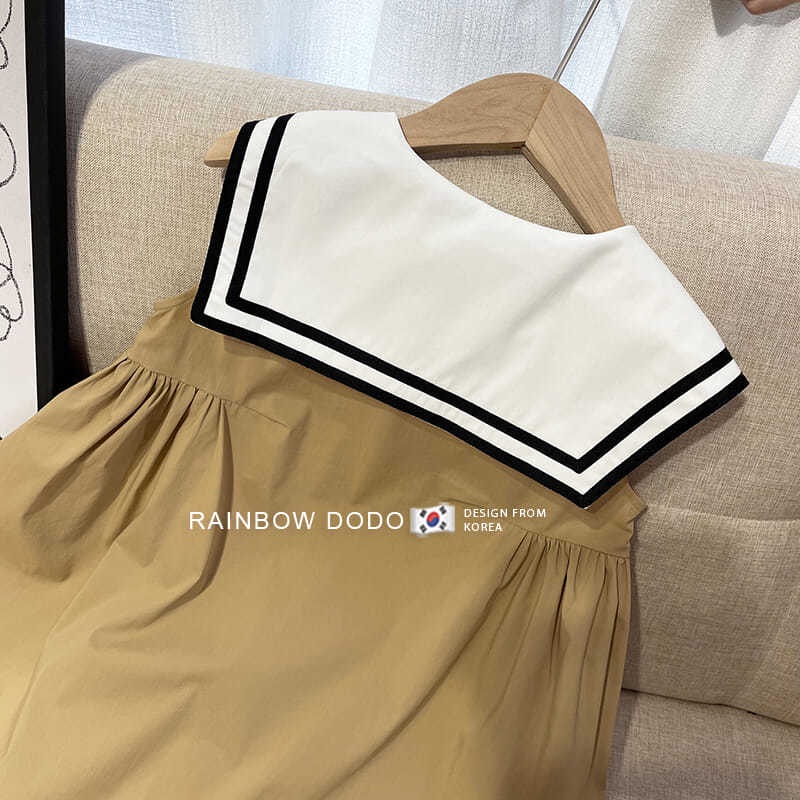 Đầm Sát Nách Màu Trơn Phong Cách Hàn Quốc Thời Trang Mùa Hè Xinh Xắn Cho Bé Gái 5