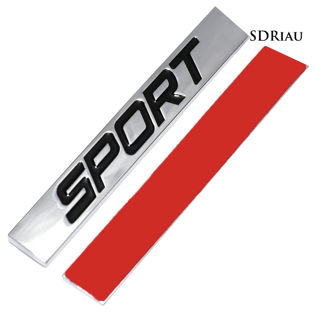 Miếng dán kim loại hình chữ Sport trang trí thân xe hơi