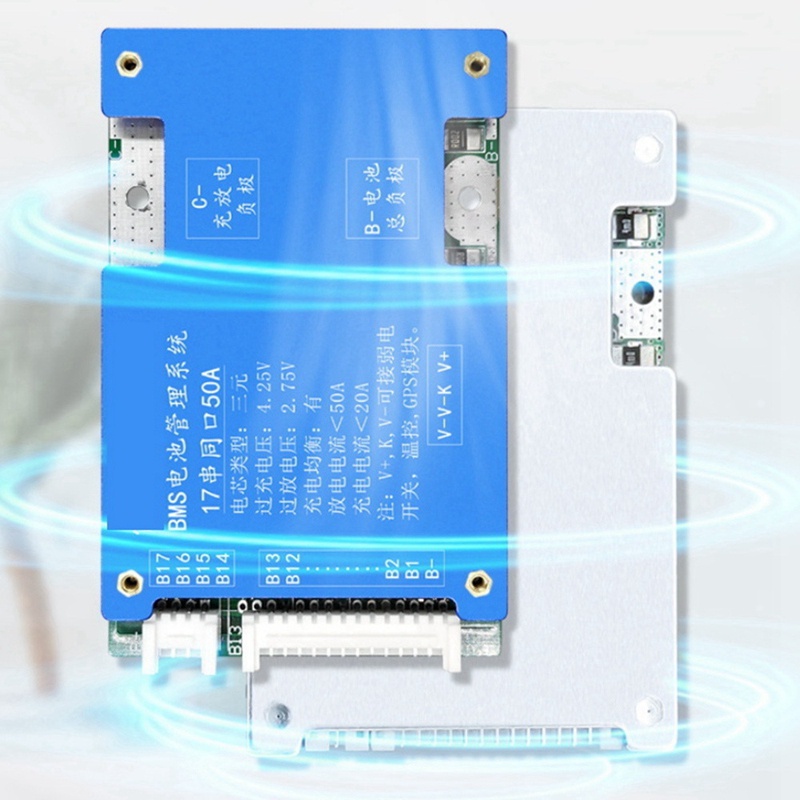 Tấm Pin Sạc Li-Ion 18650 Bms 17S 60V Bảo Vệ Nhiệt Độ Cho Xe Escooter