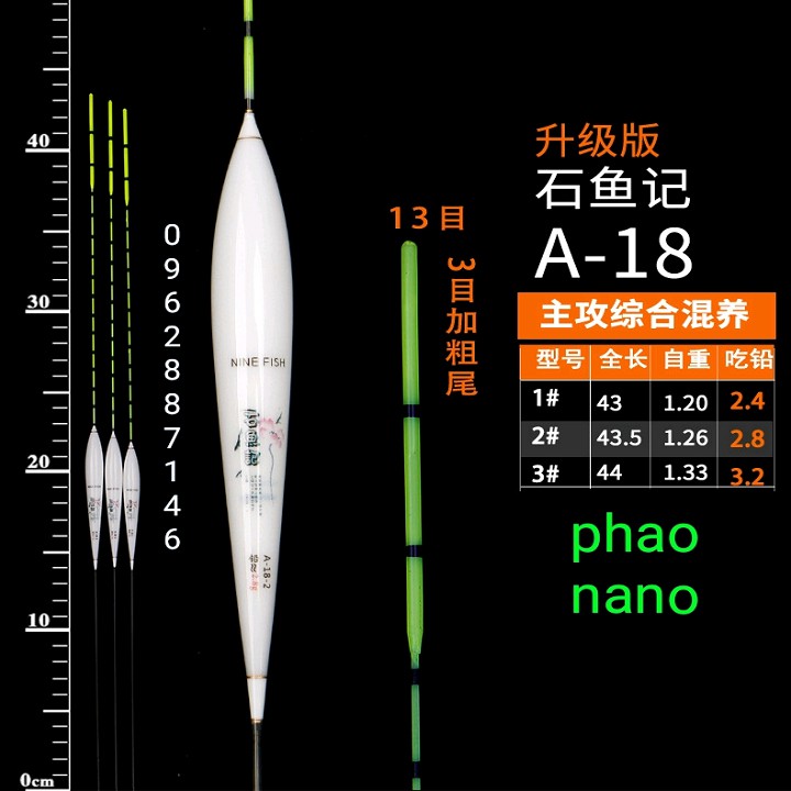 phao câu cá phao câu đài nano có thông số