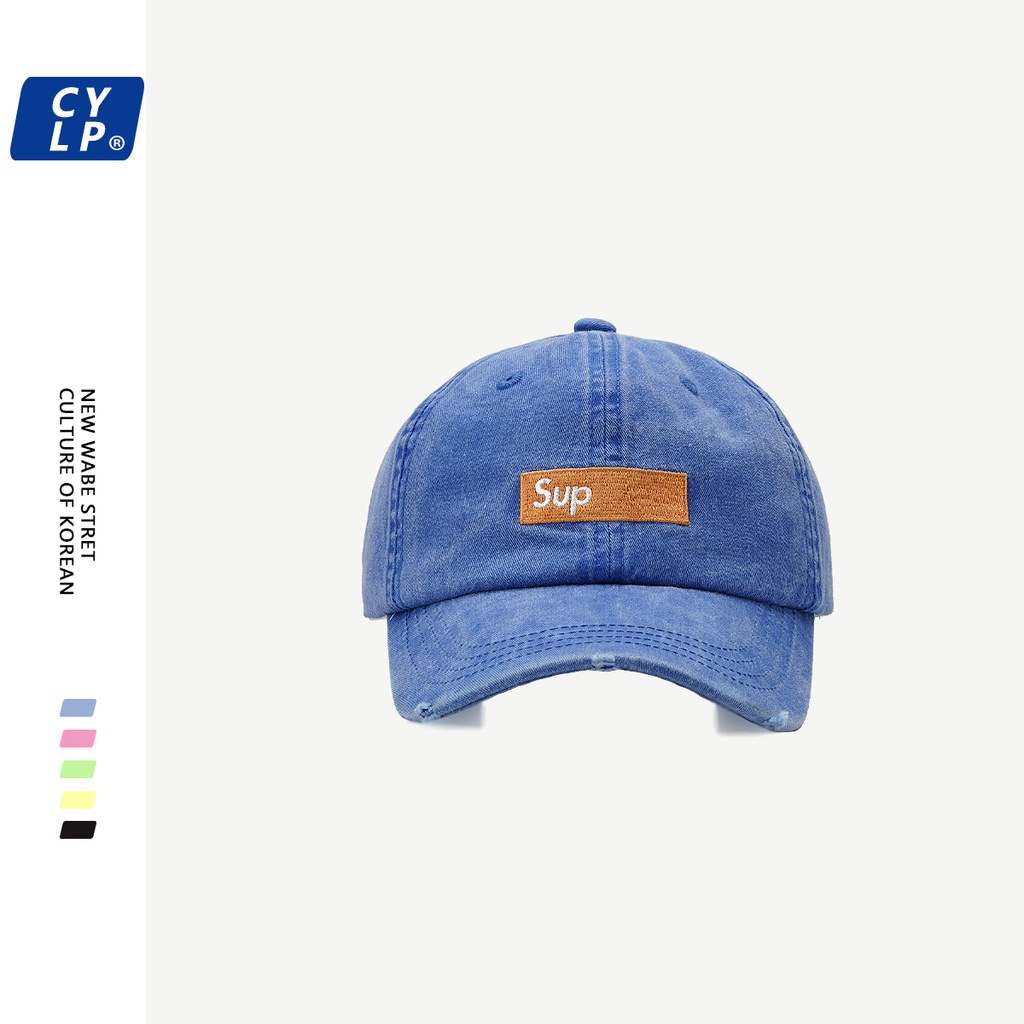 Mũ Lưỡi Trai Mềm Chất Lượng Cao Thêu Chữ Phong Cách Đường Phố Hàn Quốc Cho Nữ