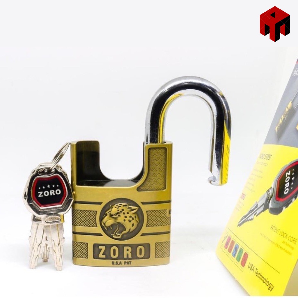 🔴ĐANG SALE || Ổ KHÓA ZORO CHÍNH HÃNG ĐẦU BÁO 6 PHÂN 4 CHÌA CHỐNG CẮT SIÊU BỀN.