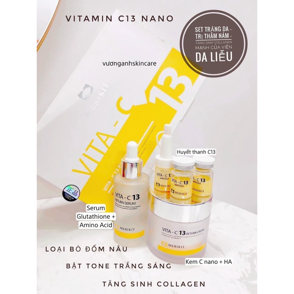 Kem VITAC13 TRẮNG DA, CHỐNG LÃO HÓA, GIẢM MỤN dưỡng trắng da mờ thâm