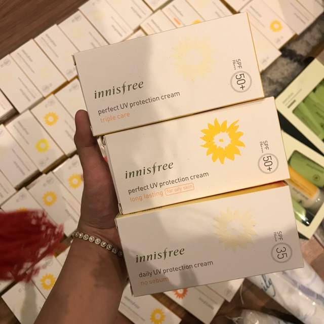 KEM CHỐNG NẮNG ĐA CHỨC NĂNG INNISFREE PERFECT UV PROTECTION CREAM TRIPLE CARE SPF 50 PA+++