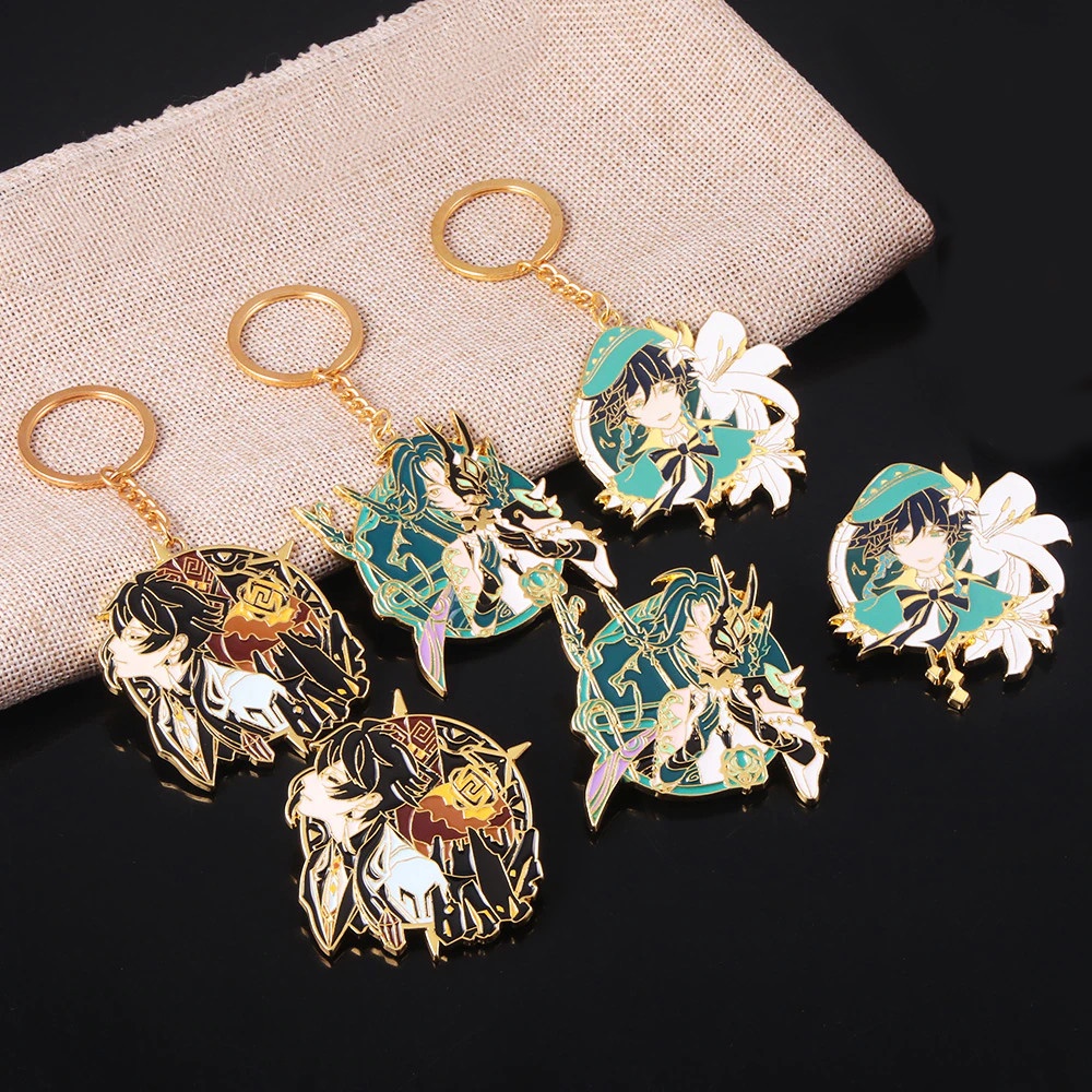 Móc khóa nhân vật game Genshin Impact Venti/ Xiao/ Keqing/ Zhongli/ Ganyu/ mặt nạ Xiao/ mặt nạ Childe - GSK111