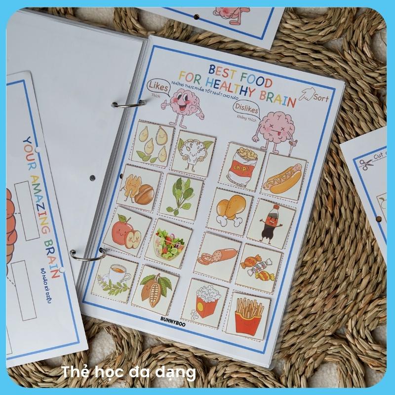 Học liệu bóc dán thông minh BUNNYBOO chủ đề Bộ phận cơ thể người