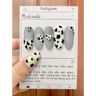 NAILBOX - Móng up thiết kế, nail bò sữa ( inb shop để shop hd cách đo size móng ạ )