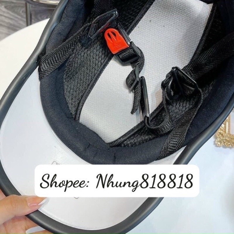 [ Xả Kho ] Nón bảo hiểm kết đai da Vespa Nam /Nữ  cty Chính Hãng chuẩn đẹp - Nón kết bảo hiểm vespa thể thao