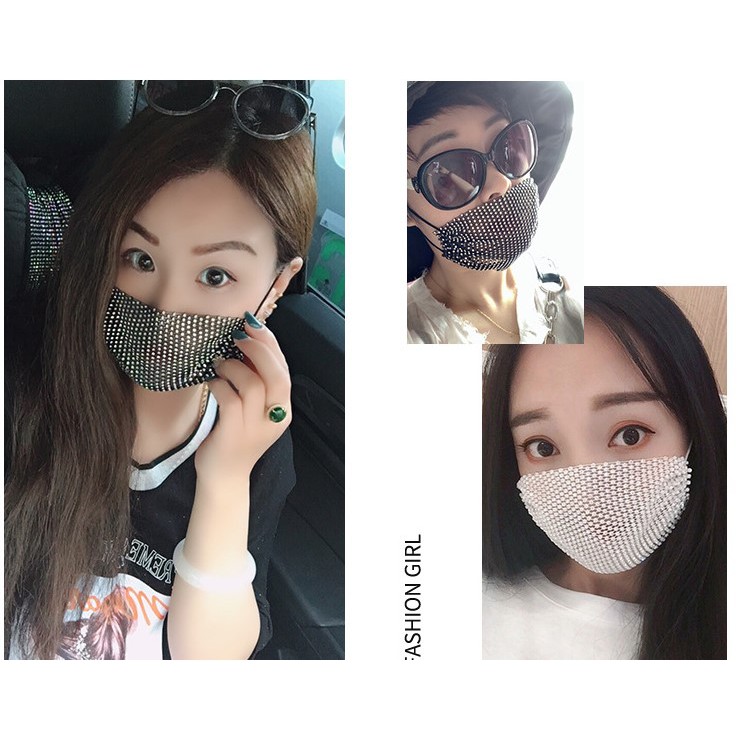 [HÀNG MỚI VỀ] Khẩu Trang Đính Đá Pha Lê Kim Sa Lấp Lánh Kim Tuyến Khẩu Trang Hot Trend Tiktok Sắc Màu Nhiều Màu | BigBuy360 - bigbuy360.vn