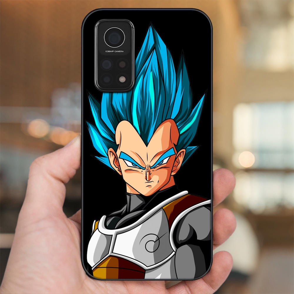 Ốp lưng Xiaomi Mi 10T Pro 5G viền đen in hình Vegeta Dragon Ball