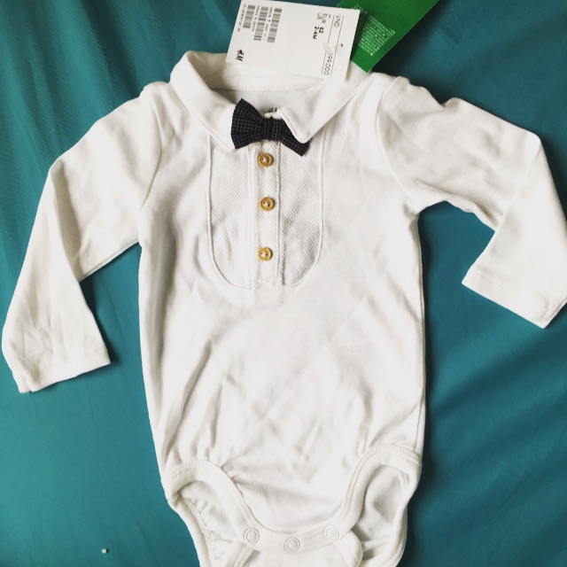 Thanh lý bodysuit dài tay H&M cho bé 2-4m