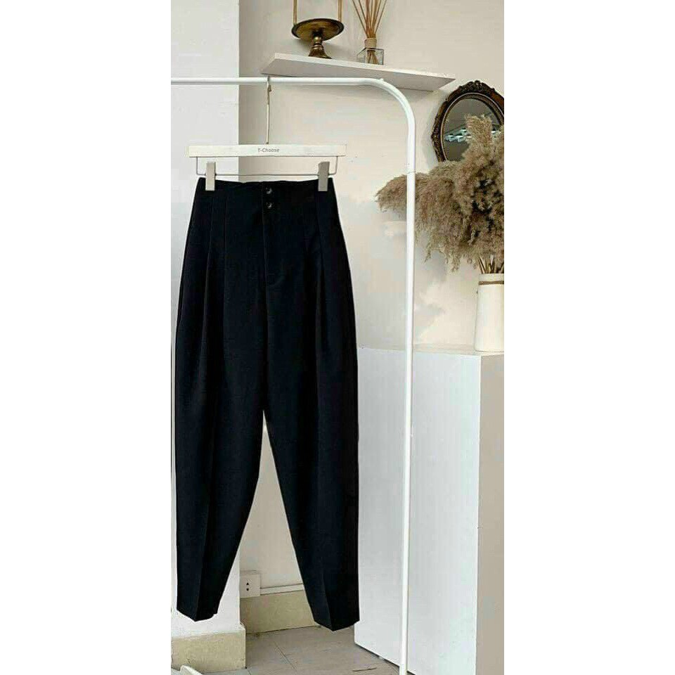 [ FREESHIP ] QUẦN BAGGY TÂY NỮ LƯNG CAO 2 NÚT CHÍT LY CAO CẤP BABO-NL09 | BigBuy360 - bigbuy360.vn