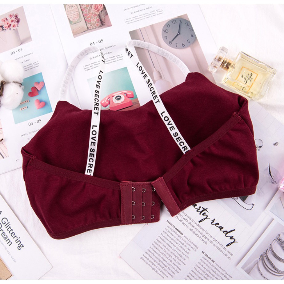 Áo lót nữ lá, áo bra có chữ, thiết kế đơn giản, trẻ trung, dễ phối đồ, phù hợp dưới 55kg (MS 04019) Anna Shop