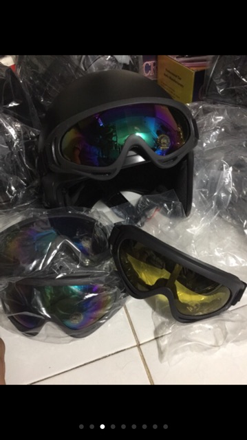 Mũ 3/4 + kính Uv - nón bảo hiểm 3/4 kèm kính