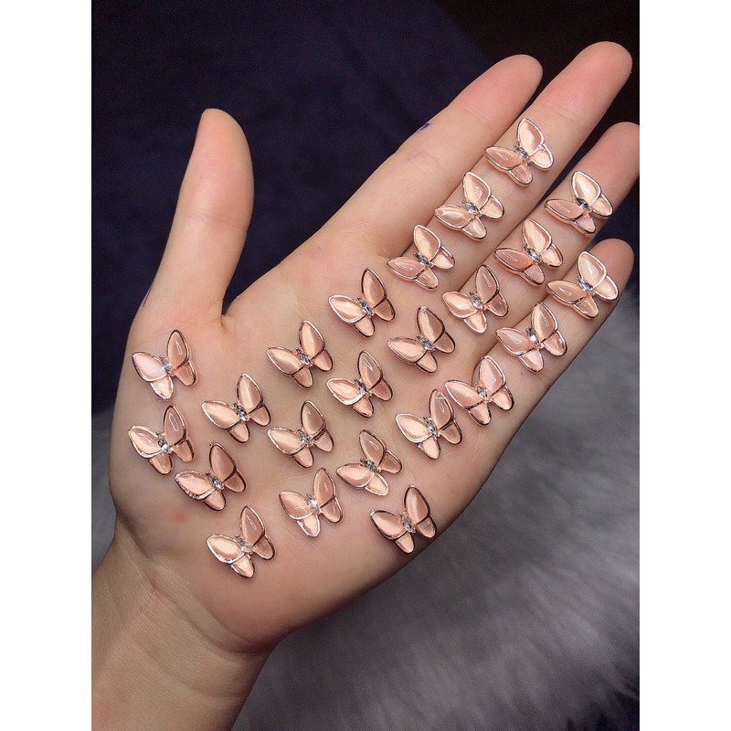 10 maubướm hottriend- cham bướm- cham dính đá- cham nail- phụ kiện nail