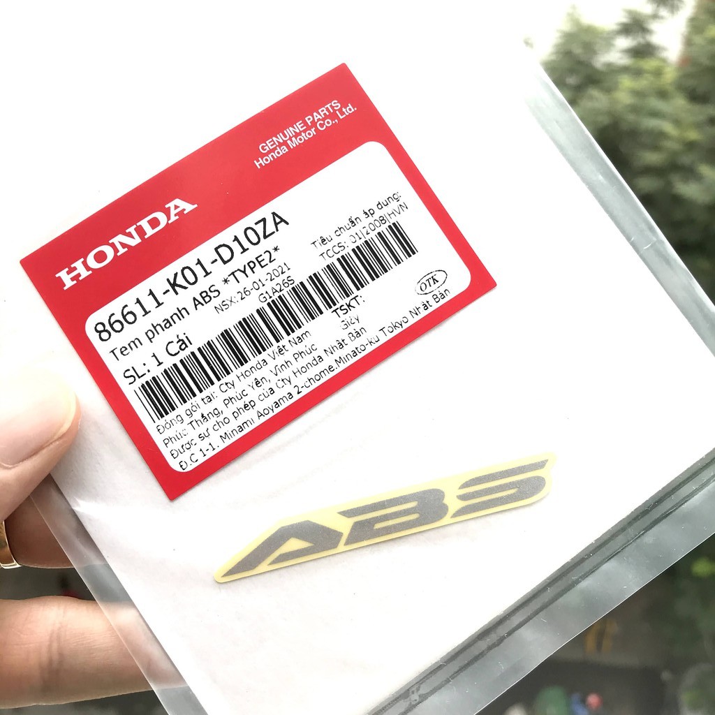 Tem Chữ ABS Honda