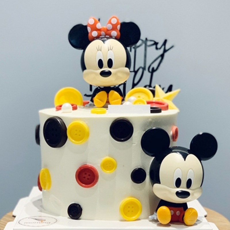Phụ kiện trang trí bánh kem sinh nhật hình chuột Mickey Minnie
