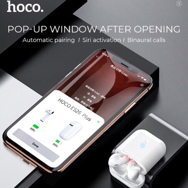 [Mã 267ELSALE hoàn 7% đơn 300K] Tai nghe airpods es26 plus hàng chính hãng hoco