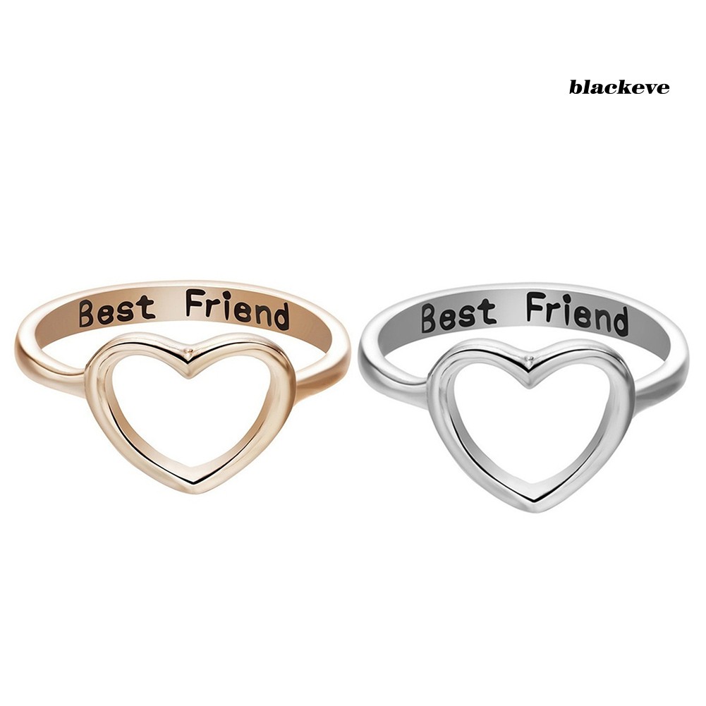 Nhẫn MặT HìNh TráI Tim KhắC Chữ Best Friend ThờI Trang Cho Nữ