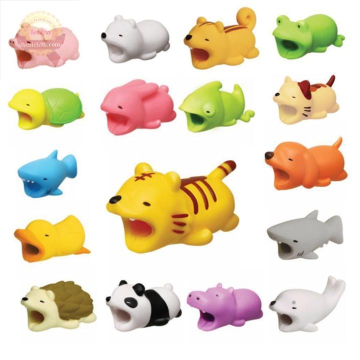 Phụ Kiện Bảo Vệ Đầu Sạc Cute Hình Thú, Nút Bảo Vệ Đầu Sạc Chống Đứt Dây Sạc Siêu Bền