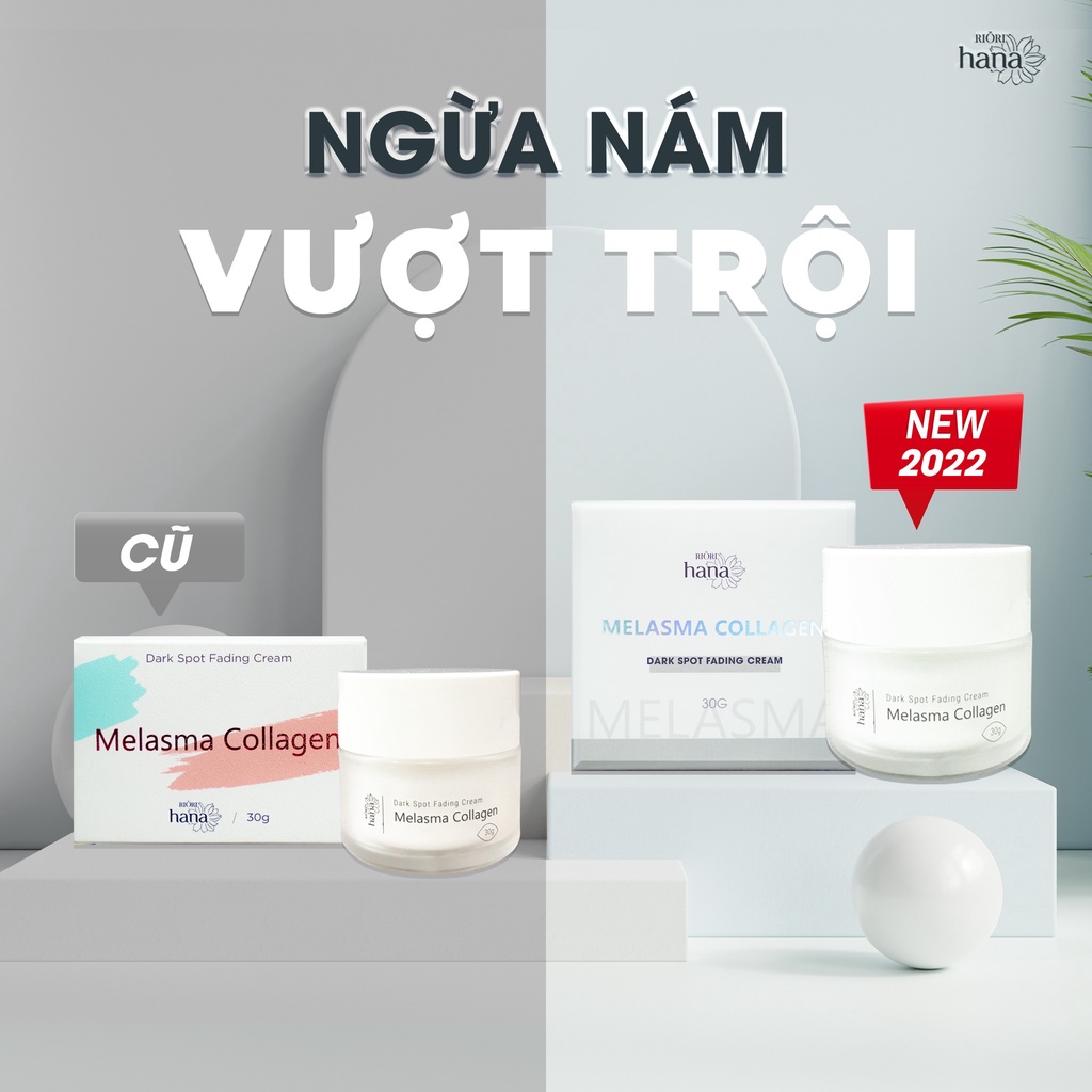 Kem Dưỡng Da Nám RIORI Melasma Collagen 30g - Mờ Nám Thâm Sạm Dưỡng Trắng Phục Hồi Da Tổn Thương Không Bong Tróc