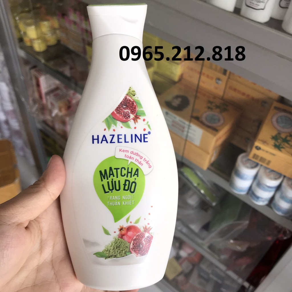 Sữa dưỡng thể trắng da Hazaline 230ml xanh