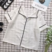 Áo Voan Kiểu Sơ Mi Cổ Bẻ
