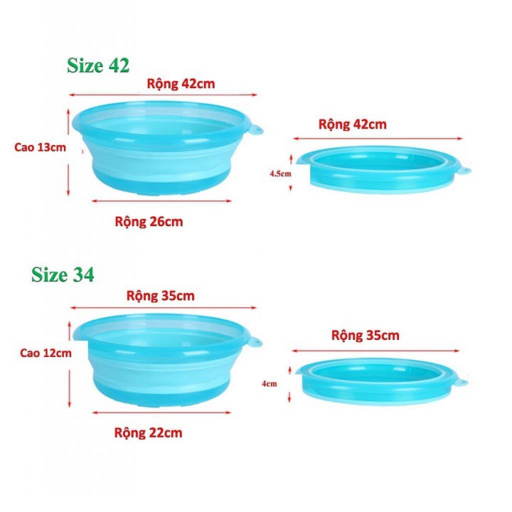 Thau trộn mồi, bát trộn mồi câu cá silicon, bát đa năng xếp gọn, tiện lợi, khay trộn mồi - Mika fishing