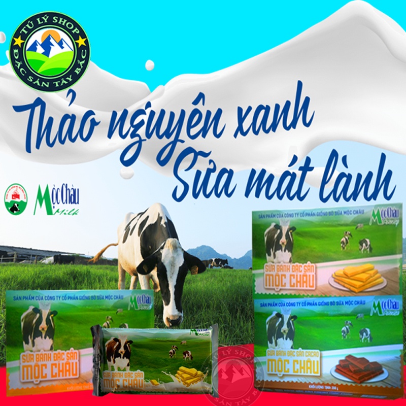 Combo 5 gói Bánh sữa Mộc Châu 200g (Hàng chính hãng - Date mới nhất)