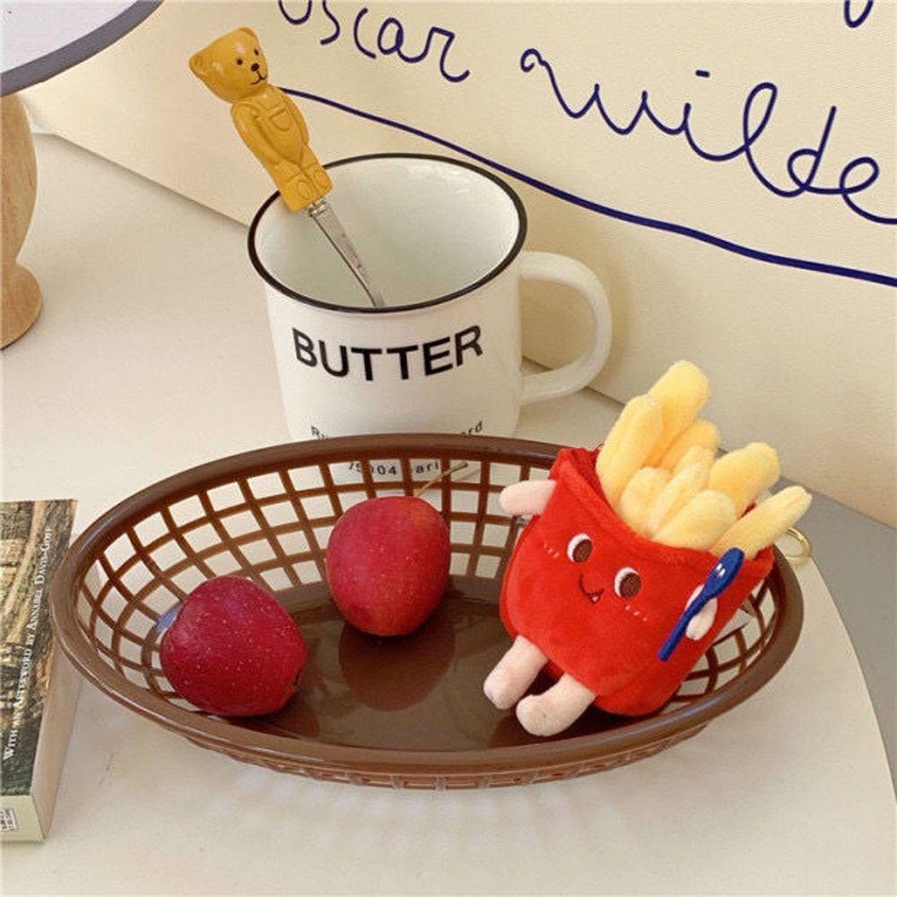 Móc Khóa Hình Bánh Hamburger Nhồi Bông Dễ Thương