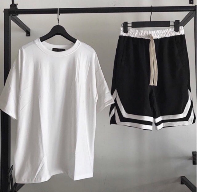 [Hình Thật] Set Hè Áo Thun Basic + Short Chữ V | BigBuy360 - bigbuy360.vn