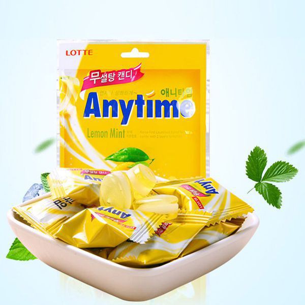 (4 vị) Kẹo bạc hà xylitol Lotte Anytime 60gr (Sugar free) - Hàn Quốc
