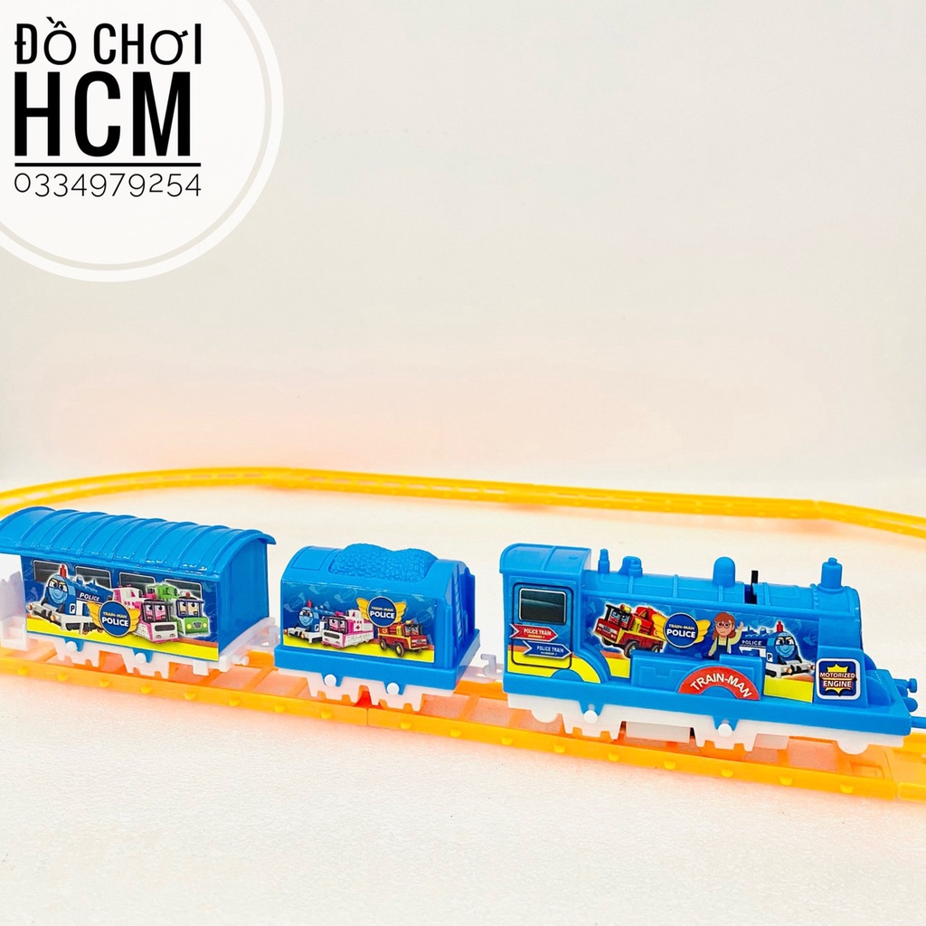 Hộp đồ chơi đường ray xe lửa tàu hỏa Thomas, Police train, Chó cứu hộ, Spider man cho bé thích ô tô mô hình