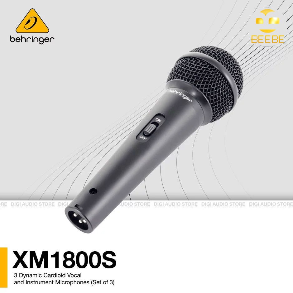 Behringer XM1800S - Bộ 3 Micro Hát KARAOKE, Biểu Diễn Sân Khấu