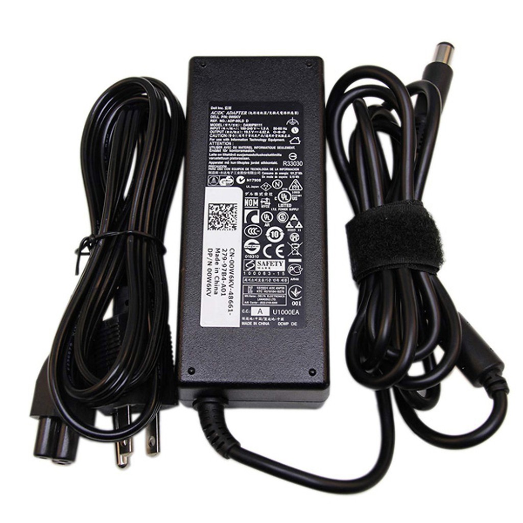 Sạc Laptop Dell tốt 19.5V – 4.62A – 90W chân kim TO (Adapter Dell 90w ZIN)