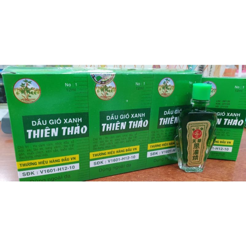 Dầu Gió Xanh Thiên Thảo 12ml/ Dầu Cao Bạch Hổ